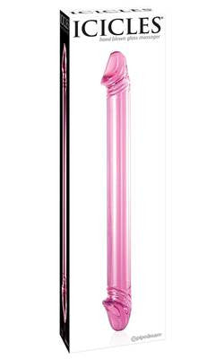 ICICLES Hand Blown Glass Massager Double Sided Dildo - No. 23
