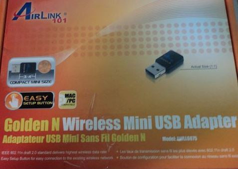 AIRLINK 101 Golden N Wireless Mini USB Adapter