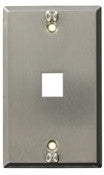 LEVITON Wall Phone Plate - Flush - Stainless Steel
