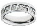 MISS SIXTY Crystal Accented Stainless Steel Ladies Ring