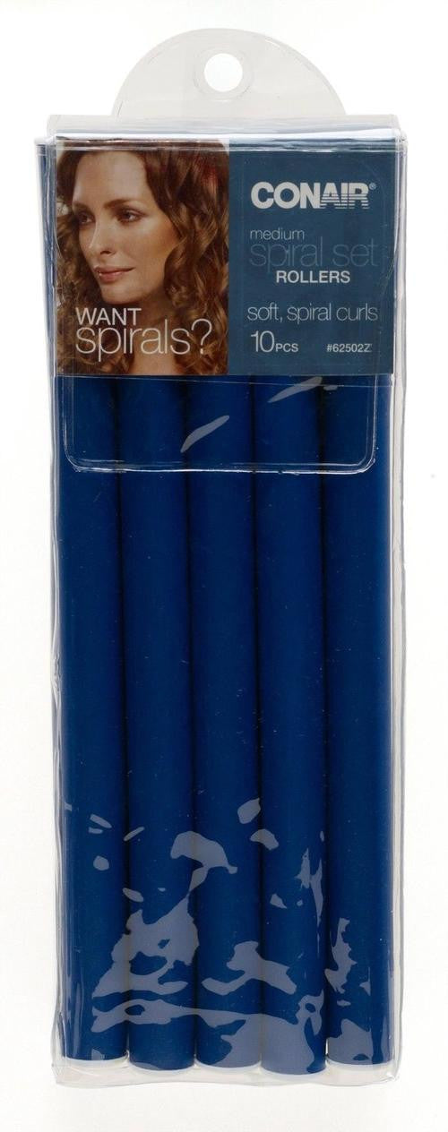 CONAIR Medium Spiral Curl Flexible Rollers (10)