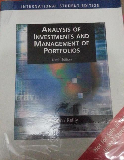 Analysis Of Investments & Management Of Portfolios - International Student Edition