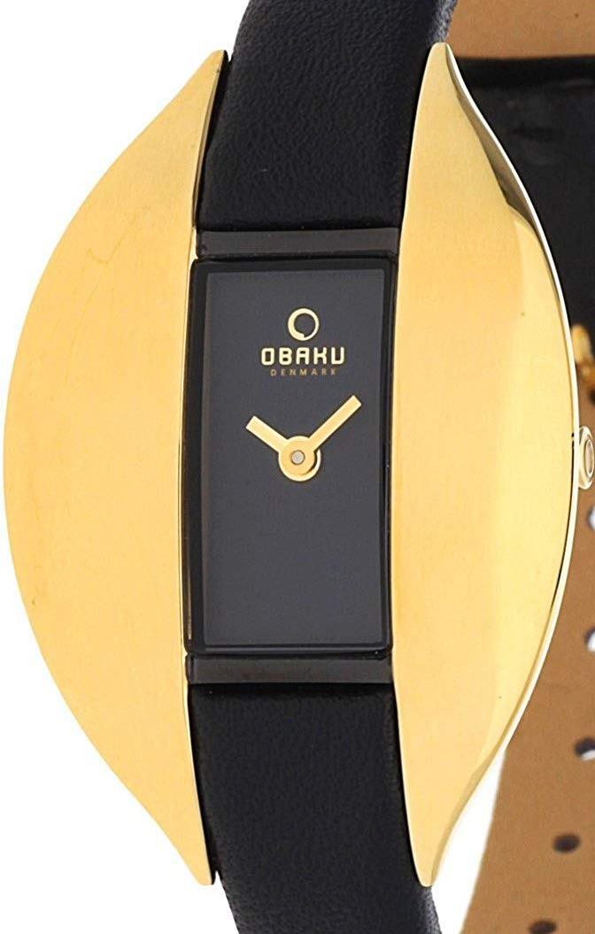 Authentic OBAKU Denmark Black Leather Ladies Watch