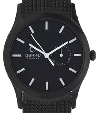 Load image into Gallery viewer, Authentic OBAKU Denmark Harmony Black Stainless Steel Mens Watch
