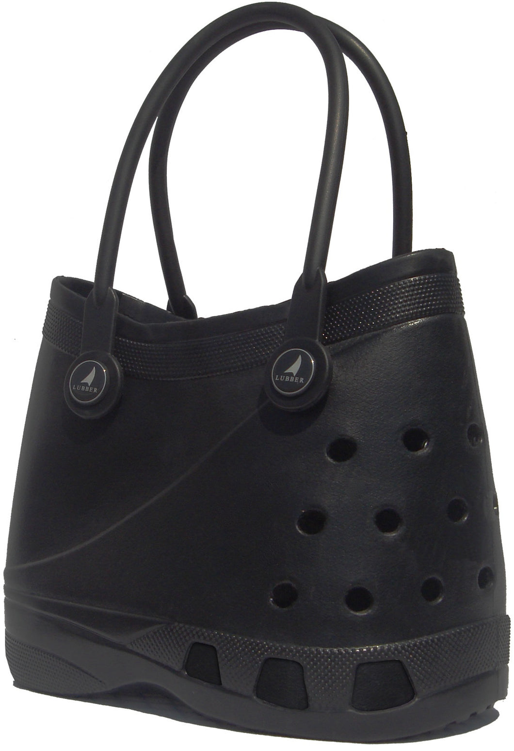 LUBBER Tote Rubber Croc Waterproof Beach Bag (Black)