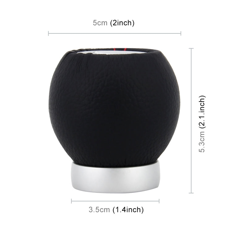 Universal Car Modified Shifter Black Leather Lever Manual 6-Speed Gear ...