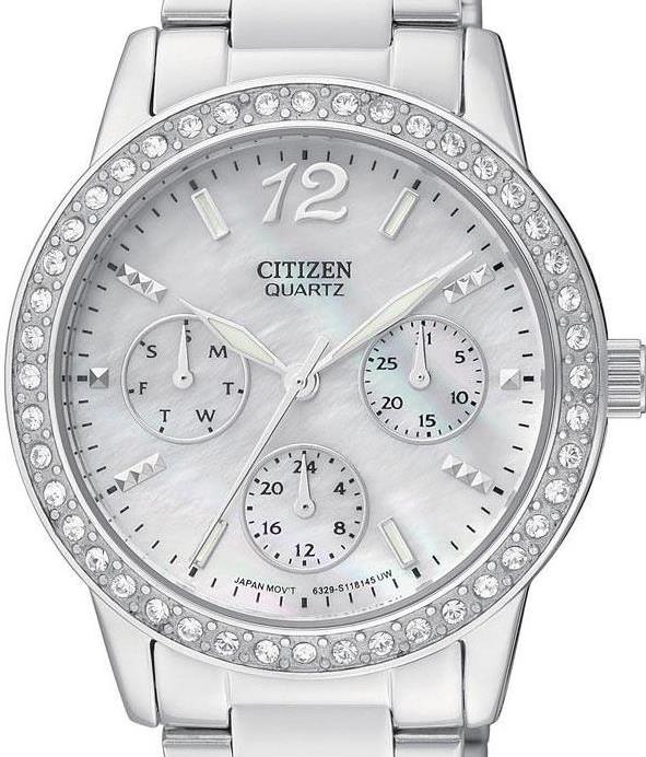 Authentic CITIZEN Swarovski Crystal Mother Of Pearl Multifunction Ladies Watch