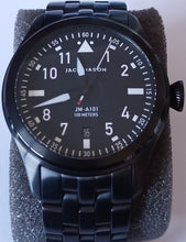 Load image into Gallery viewer, Authentic JACK MASON Aviator Black Stainless Steel Mens Watch
