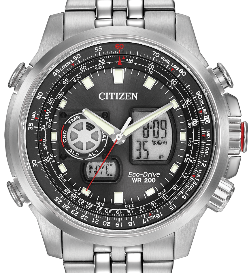 Authentic CITIZEN Eco Drive Promaster Air Alarm Chronograph Mens Watch