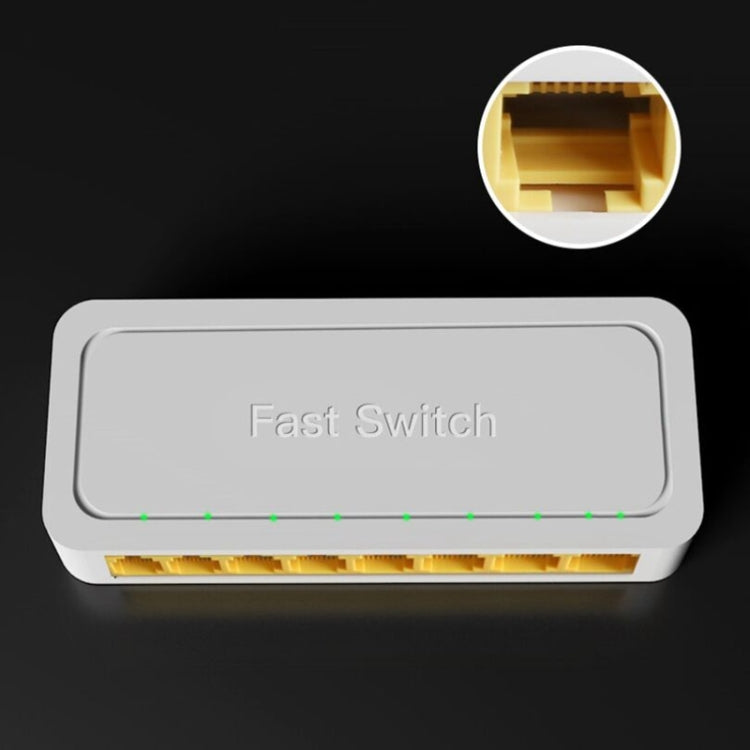 8-Ports 100M RJ45 Mini Switch Home Plug-and-Play Bypass Unmanaged Netw ...