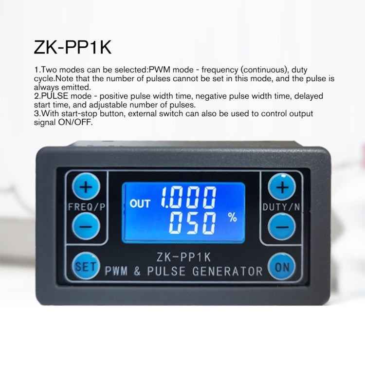 ZK-PP1K PWM Signal Generator 1Hz-150KHz PWM Pulse Frequency Duty