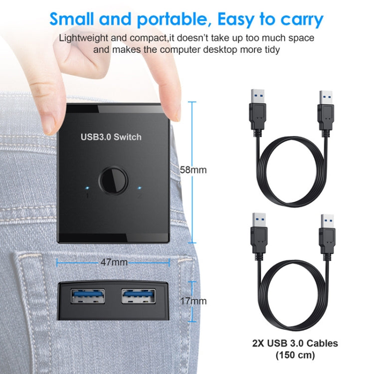 T25 2 In 1 USB3.0 Bidirectional Switch Printer Sharer Splitter(Black ...
