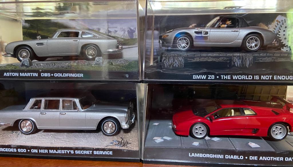 Collection of James Bond Cars in Perspex Display Cases - 96