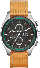 Load image into Gallery viewer, Armani Exchange Watch Leather Chronograph Front
