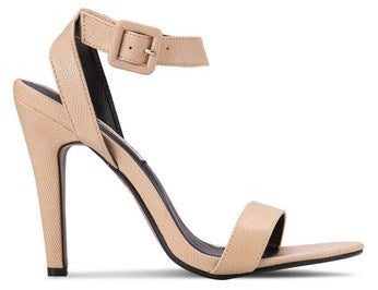 BILLINI Omarion Nude Snake Heel Shoes