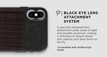 Load image into Gallery viewer, BLACK EYE Iphone X Photo Case With Black Eye Lens Attachment System + Wrist Strap
