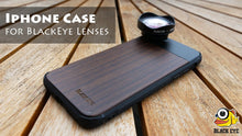 Load image into Gallery viewer, BLACK EYE Iphone X Photo Case With Black Eye Lens Attachment System + Wrist Strap
