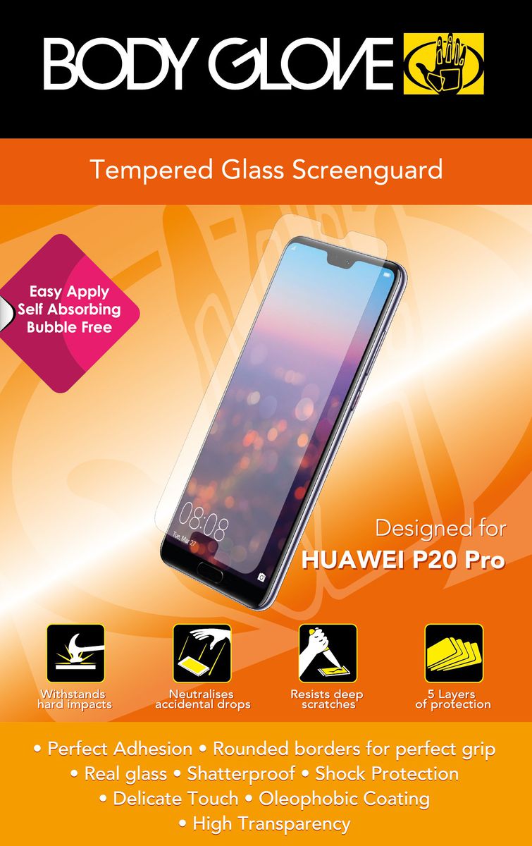 BODY GLOVE Tempered Glass Screen Guard - Huawei P20 Pro