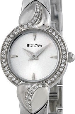 BULOVA Ladies Crystal Accented Stainless Steel Watch