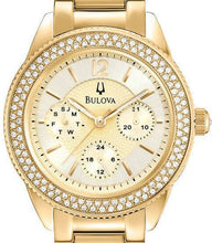 Load image into Gallery viewer, Authentic BULOVA Crystal Accented Multifunction Ladies Watch
