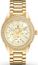 Load image into Gallery viewer, Authentic BULOVA Crystal Accented Multifunction Ladies Watch
