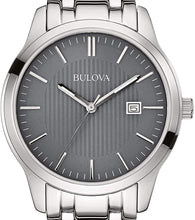 Load image into Gallery viewer, Authentic BULOVA Stainless Steel Gunmetal Dial Mens Watch
