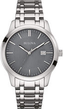 Load image into Gallery viewer, Authentic BULOVA Stainless Steel Gunmetal Dial Mens Watch

