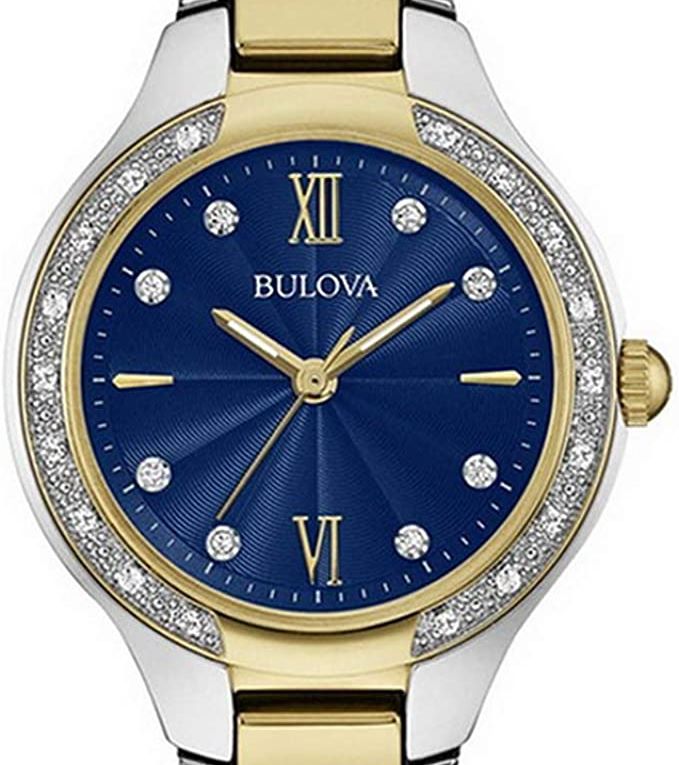 Authentic BULOVA Diamond Collection Two Tone Ladies Watch
