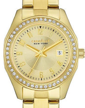 Load image into Gallery viewer, Authentic CARAVELLE By BULOVA Crystal Accented Stainless Steel Ladies Watch
