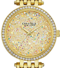 Load image into Gallery viewer, Authentic CARAVELLE by BULOVA Gold Rock Swarovski Crystal Accented Ladies Watch
