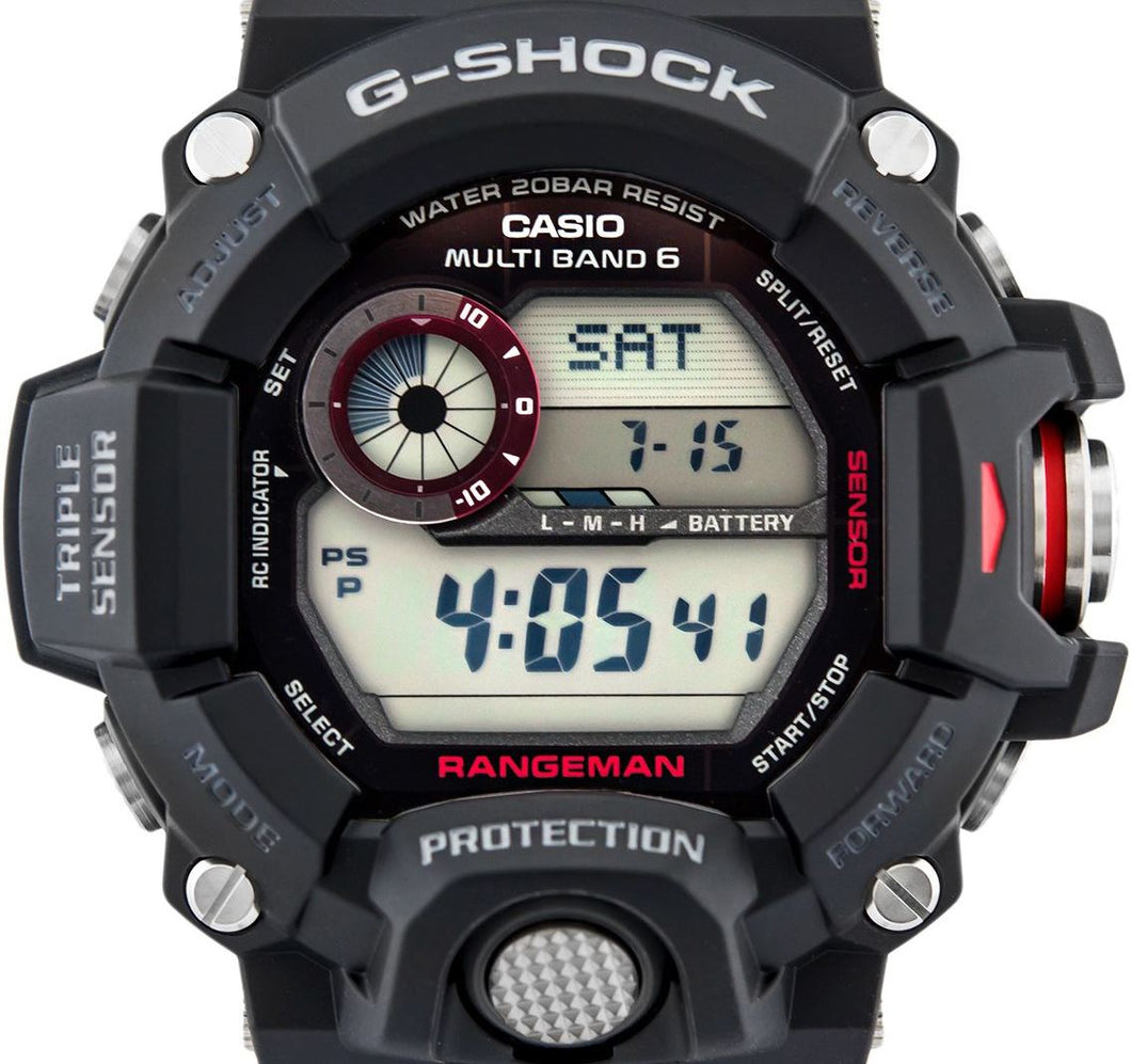 Authentic CASIO G-Shock Rangeman Triple Sensor Solar Atomic Timekeeping Mens Watch