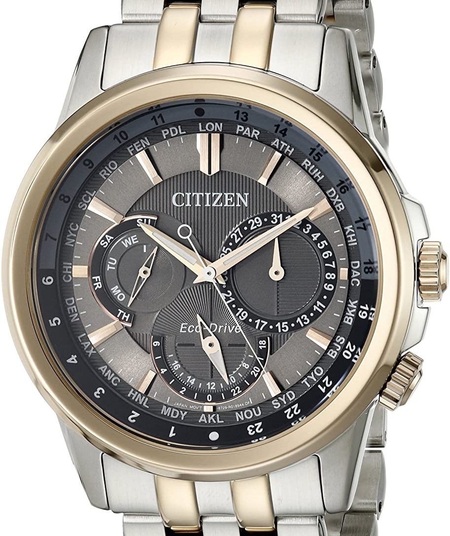 Authentic CITIZEN Eco-Drive Calendrier Two Tone Stainless Steel Mens Watch