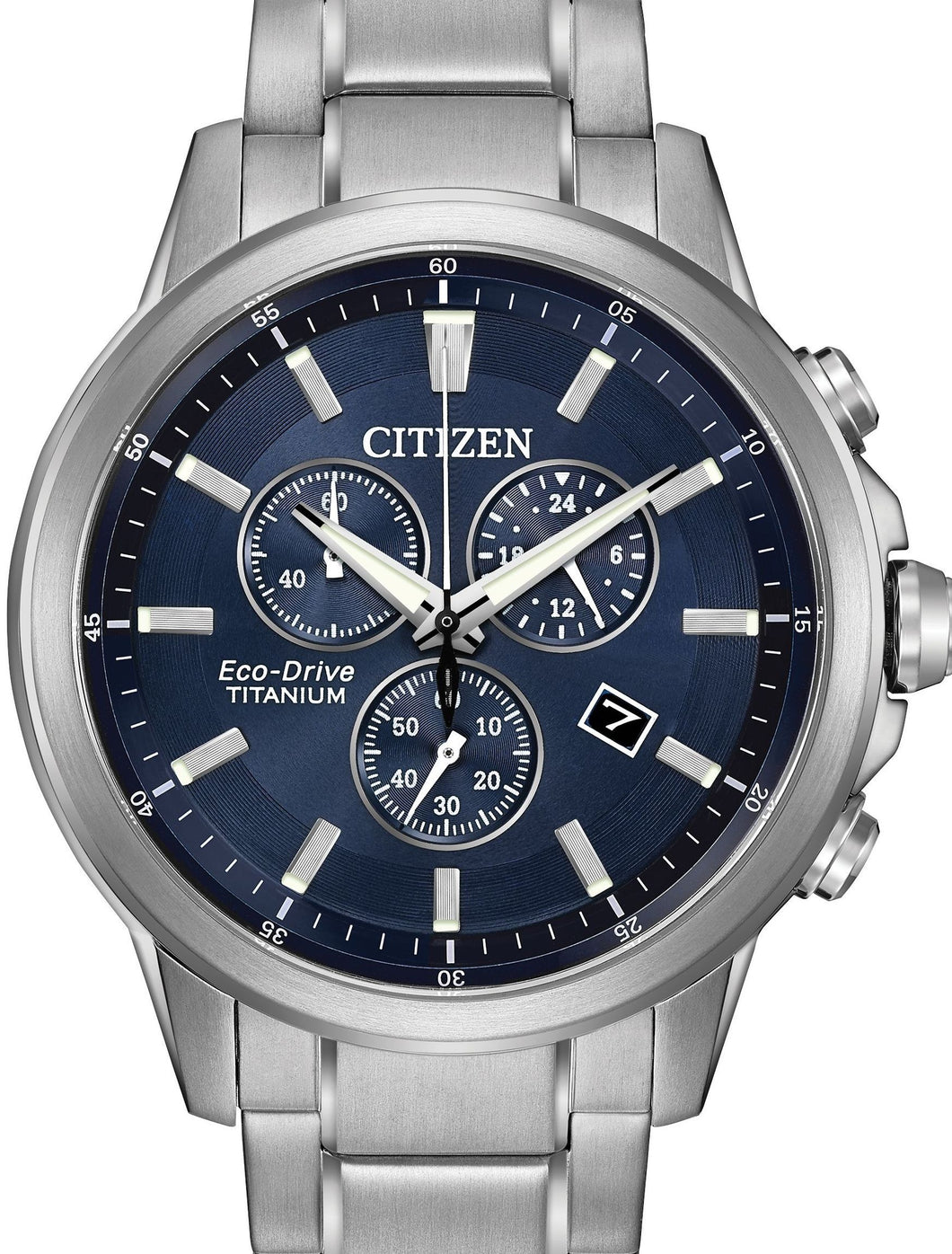 Authentic CITIZEN Eco-Drive Titanium Chronograph Mens Watch