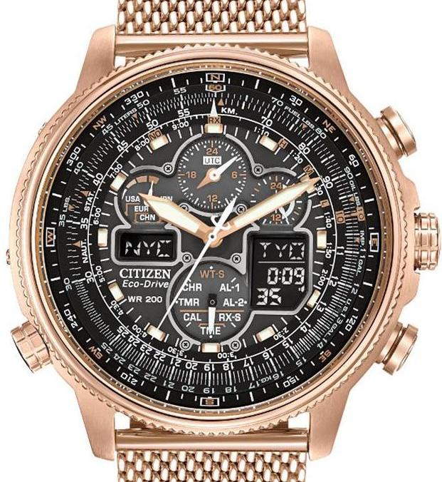 Authentic CITIZEN Eco-Drive Promaster Navihawk Perpetual Calendar Atomic Timekeeping Mens Watch