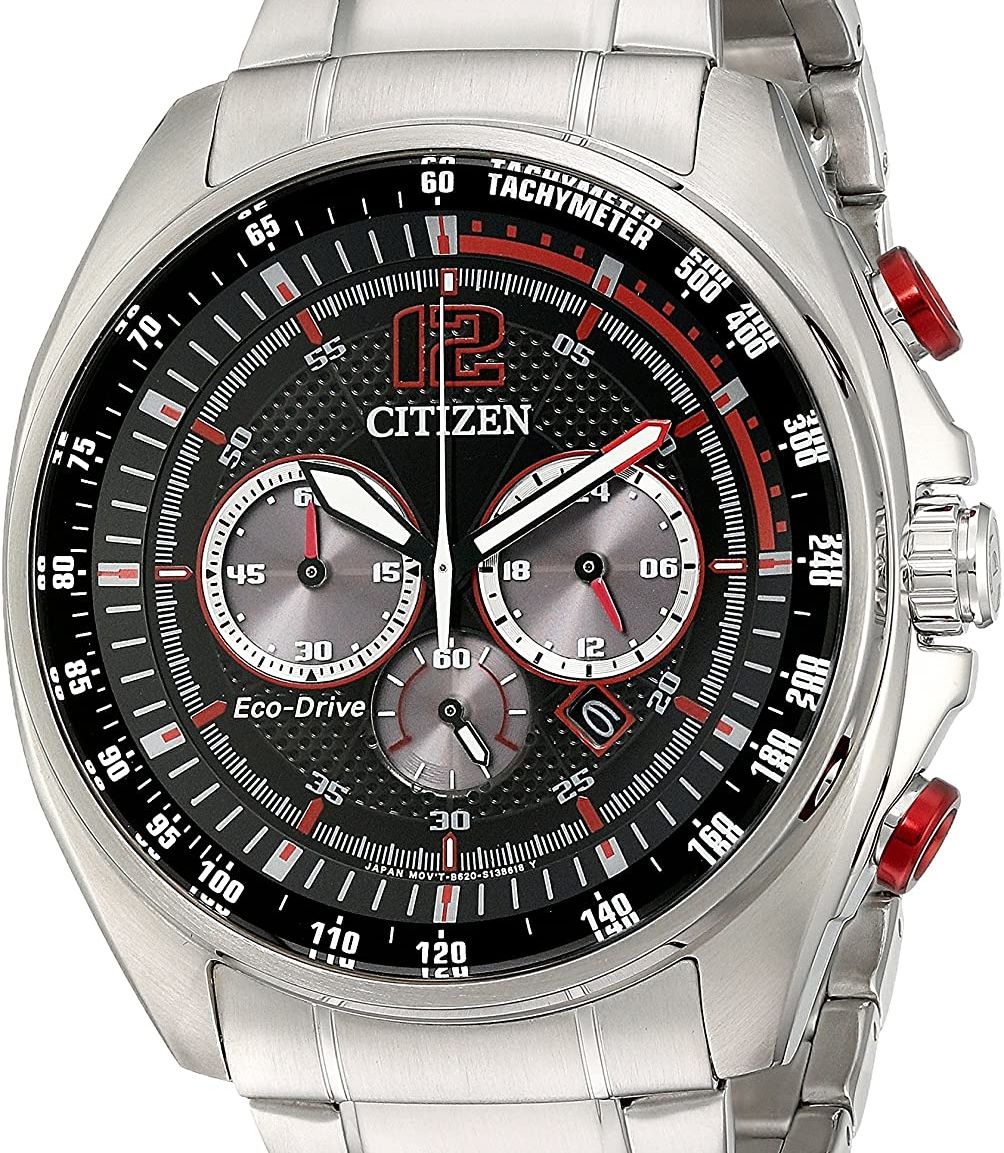 Authentic CITIZEN Eco-Drive WDR Stainless Steel Chronograph Mens Watch