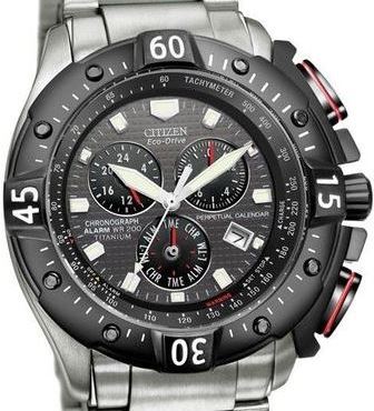 Authentic CITIZEN Eco-Drive Titanium Perpetual Calendar Chronograph Mens Watch