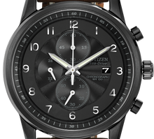 Load image into Gallery viewer, Authentic CITIZEN Eco-Drive Chandler Black Chronograph Mens Watch
