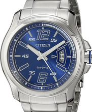 Load image into Gallery viewer, Authentic CITIZEN Eco-Drive Stainless Steel Blue Dial Mens Watch
