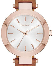 Load image into Gallery viewer, Authentic DKNY Stanhope Rose Gold Brown Leather Ladies Watch
