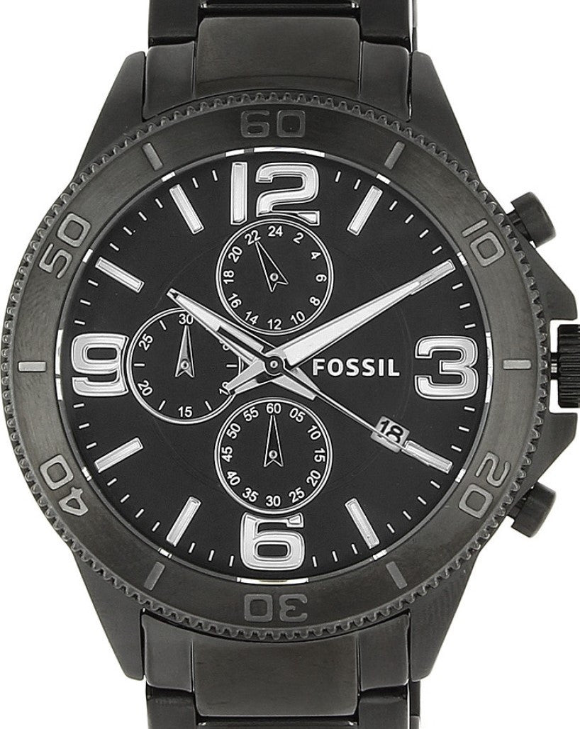 Authentic FOSSIL Gunmetal Stainless Steel Chronograph Mens Watch