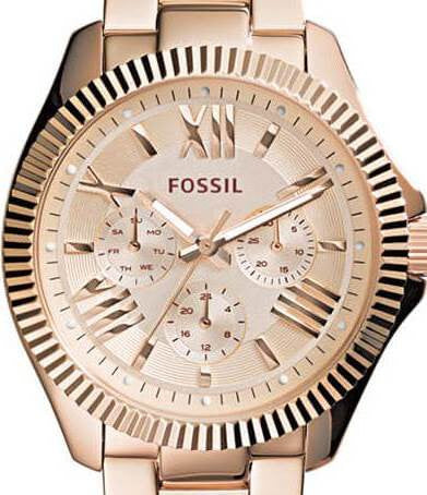 Authentic FOSSIL Cecile Stainless Steel Rose Gold Multifunction Ladies Watch