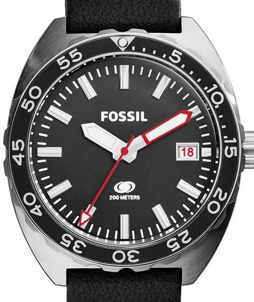 Authentic FOSSIL Breaker 200M Black Dial Mens Watch