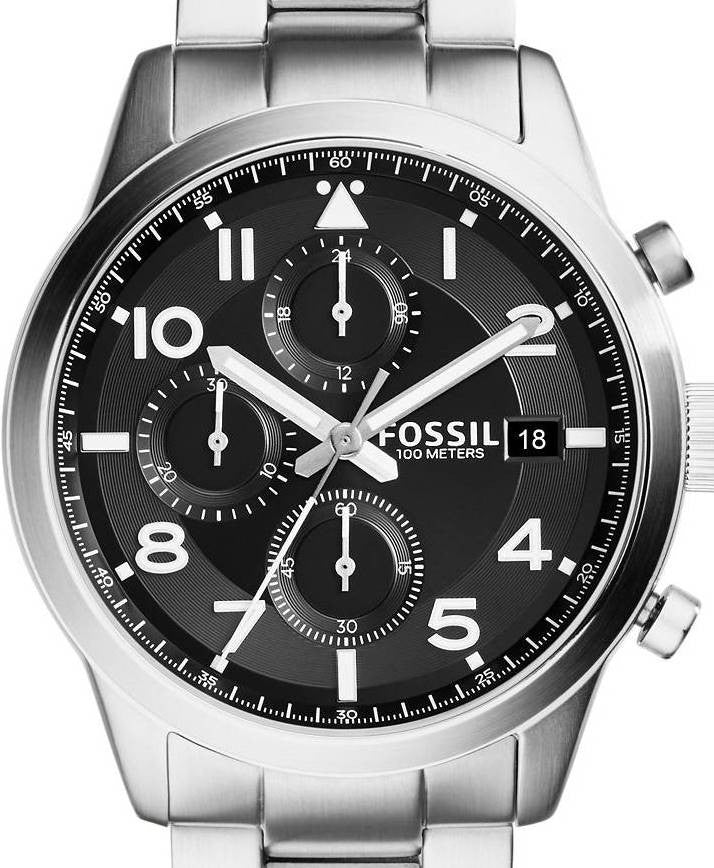 Authentic FOSSIL Stainless Steel Chronograph Mens Watch