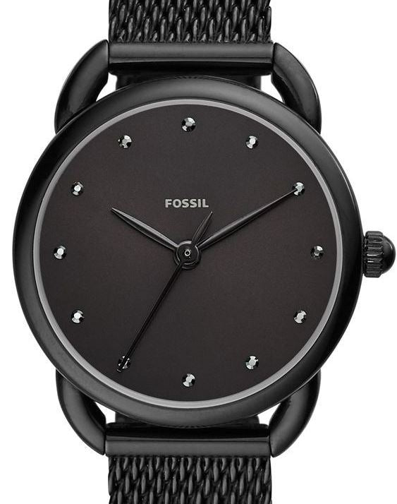 Authentic FOSSIL Tailor Black Stainless Steel Ladies Watch