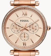 Load image into Gallery viewer, Authentic FOSSIL Carlie Rose Gold Multifunction Ladies Watch
