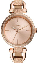 Load image into Gallery viewer, Authentic FOSSIL Georgia Rose Gold Glitter Ladies Watch
