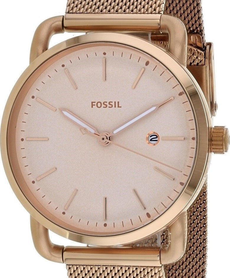 Authentic FOSSIL Commuter Rose Gold Stainless Steel Ladies Watch