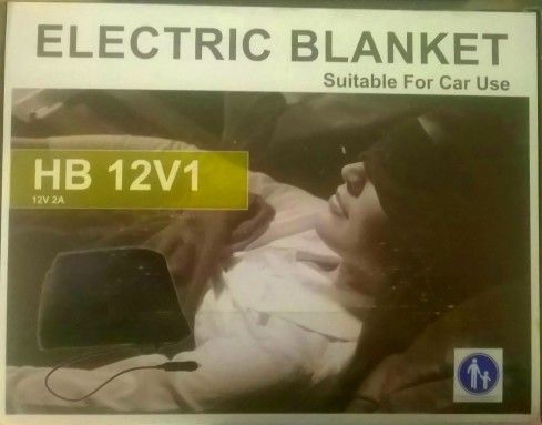 Heated Fleece Travel Electric Blanket - 12 Volt