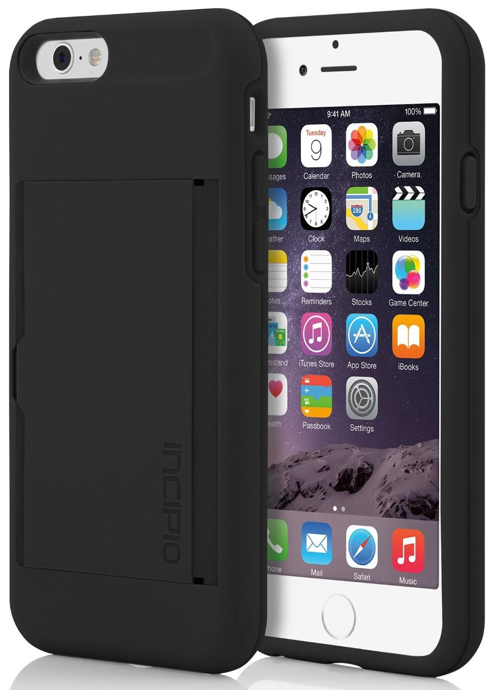INCIPIO Stowaway Credit Card Case With Kickstand For iPhone 6/6S - Black