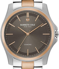 Load image into Gallery viewer, Authentic KENNETH COLE Diamond Accented Two Tone Stainless Steel Mens Watch
